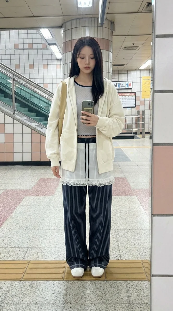 지하철 거울샷